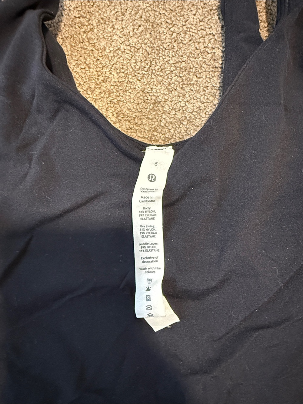 lululemon athletica black women's tank top